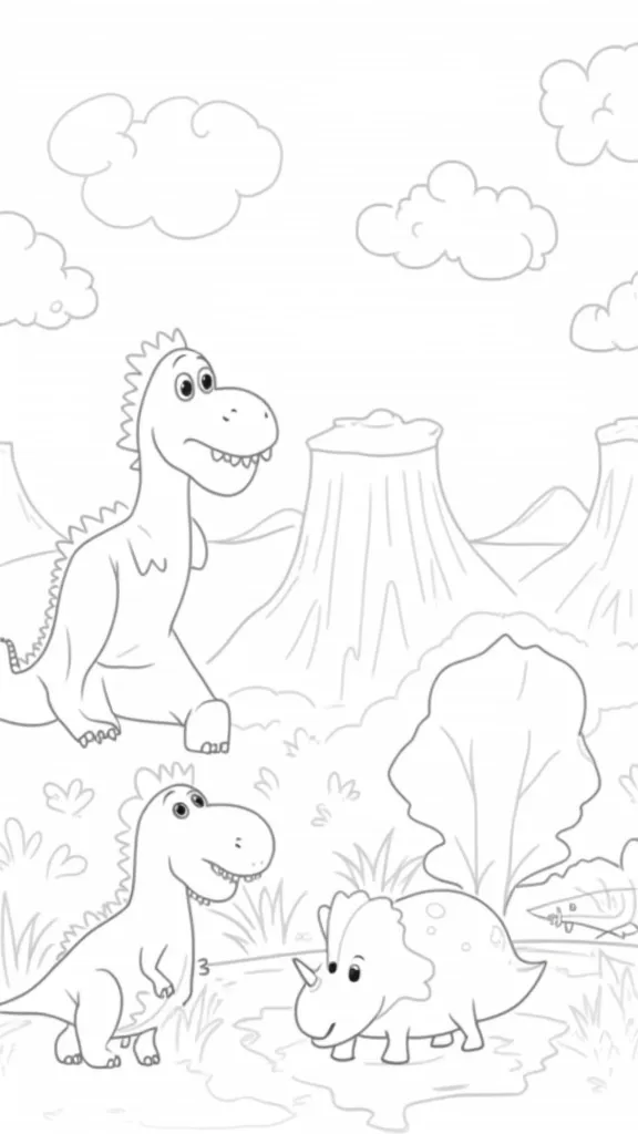 bons pages à colorier de dinosaure